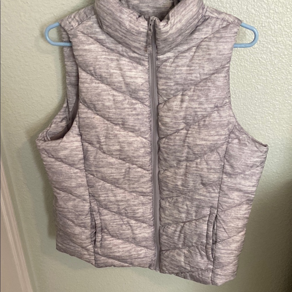 Gray Quilted Puffer Vest